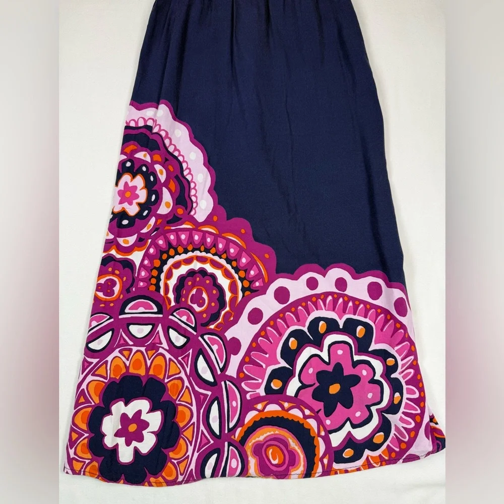 GYMBOREE Girl Navy Floral Maxi Dress‎ 6 Boho Summer Retro 2016 Bold Sundress Y2K